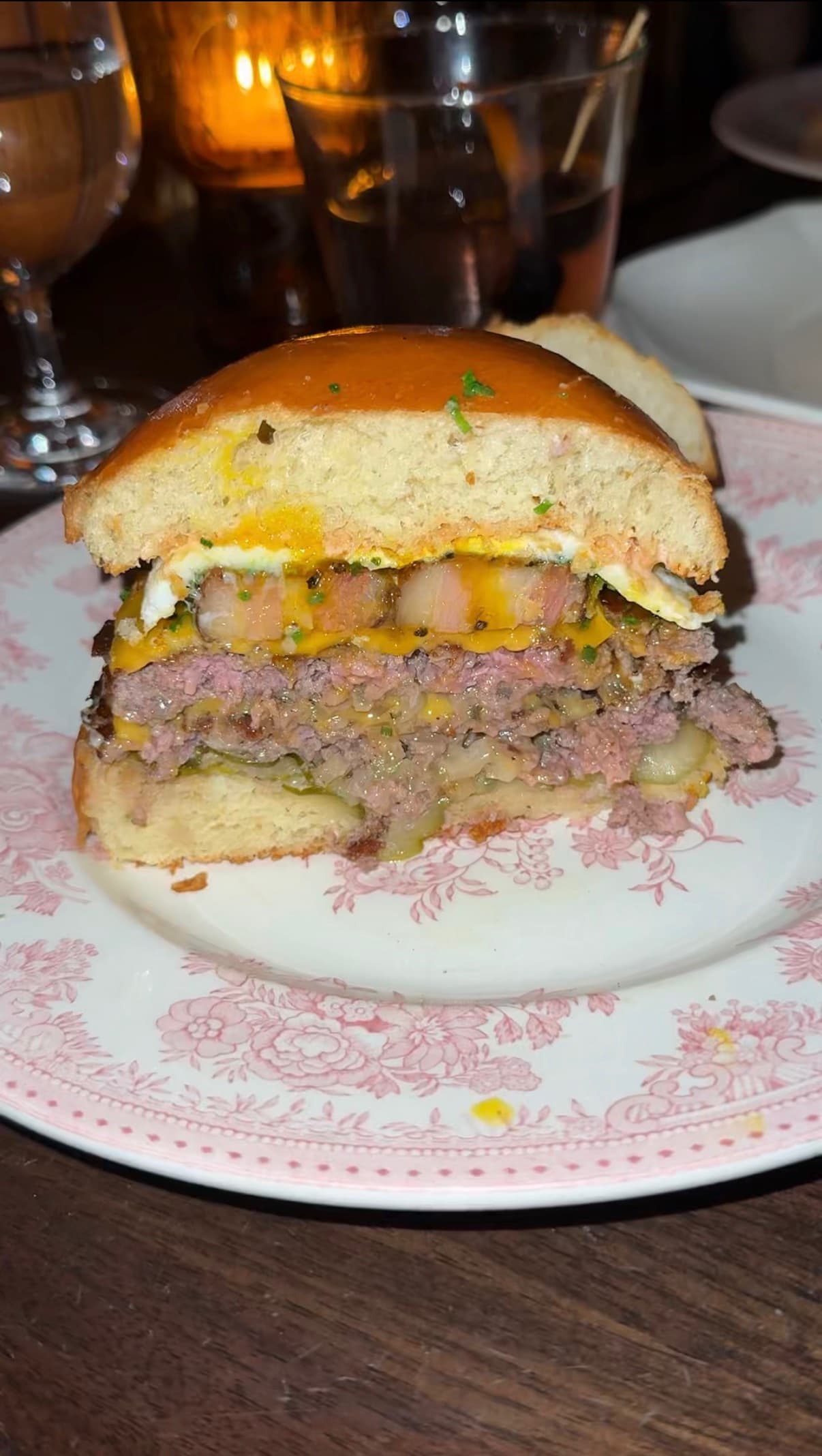 The Double Wagyu Cheeseburger at 4 Charles Prime Rib