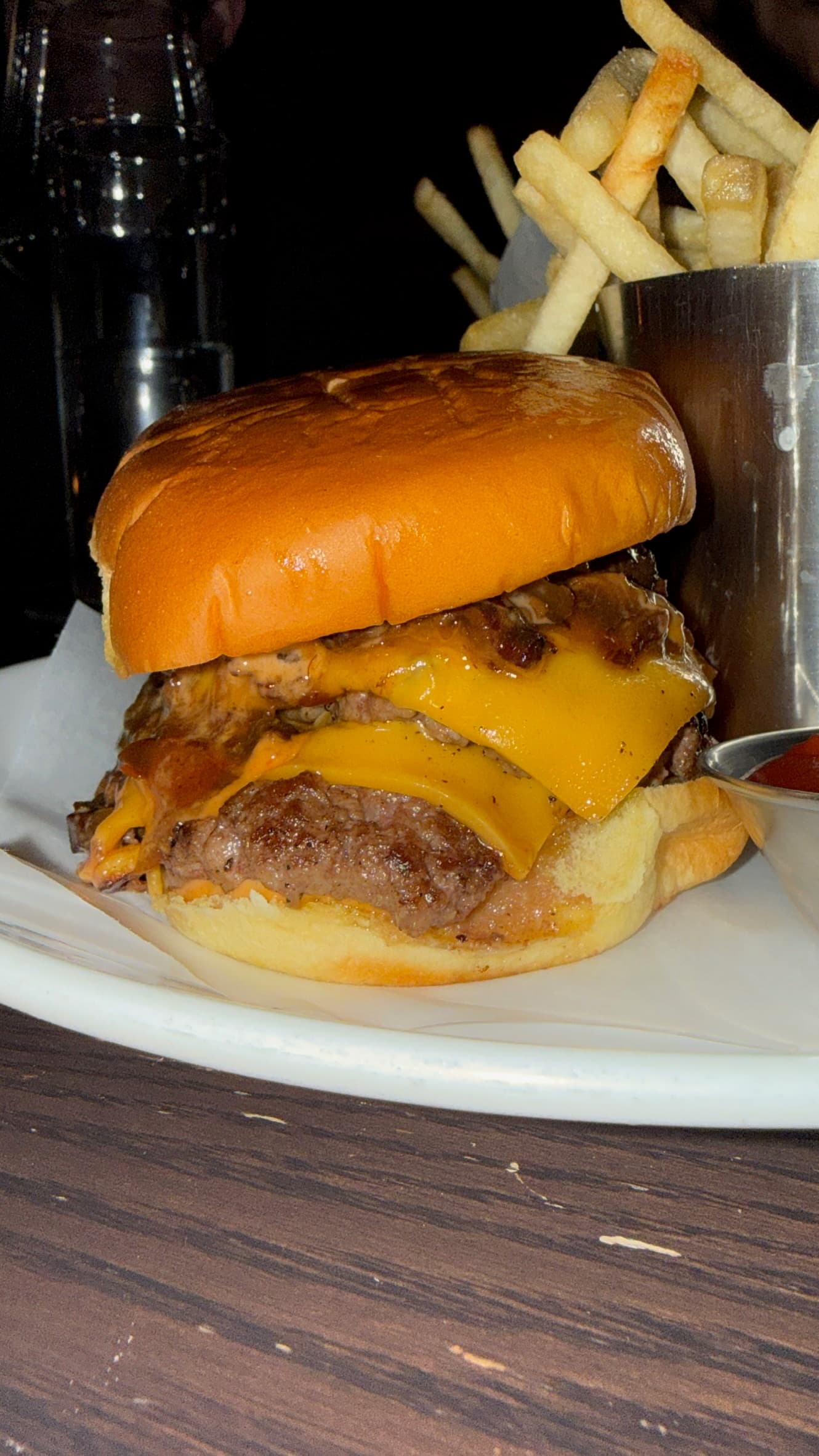 The Smashed Burger & Fries at Do Not Disturb