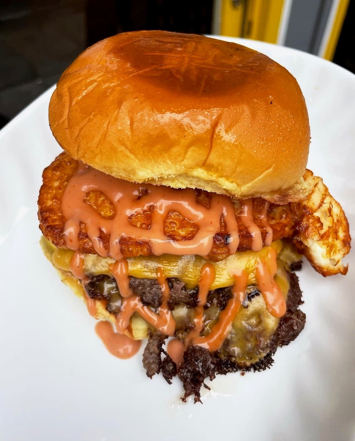 The Single Dominican Smash Burger at El Sazón R.D.