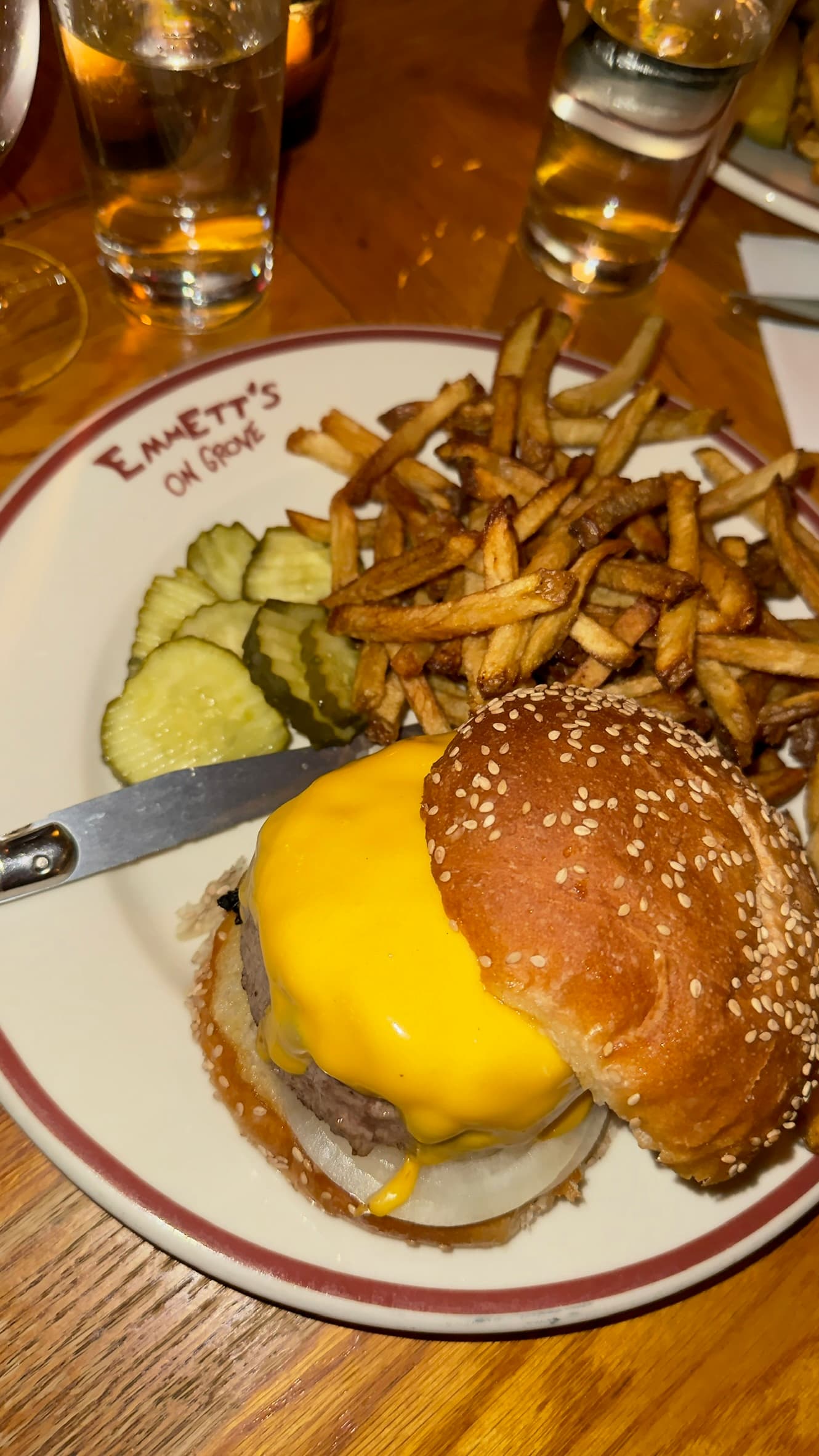 The Dry Aged Burger at Emmett's