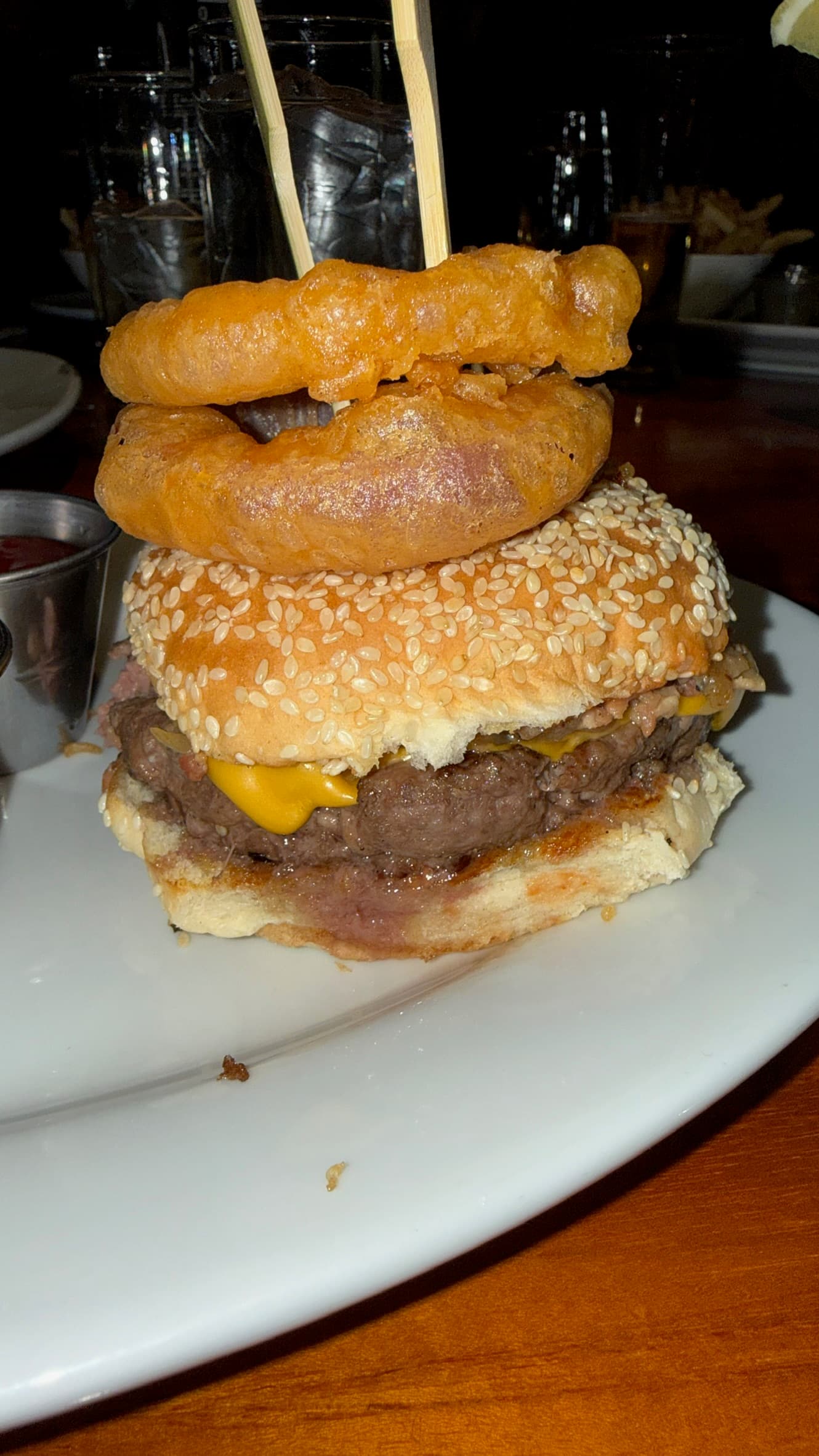 The Lure Fishbar Burger at Lure Fishbar