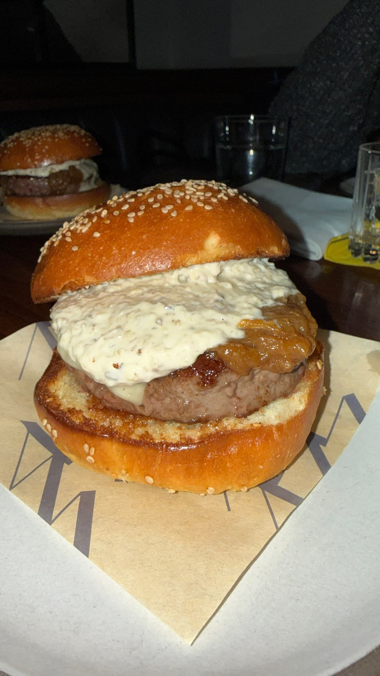 The Dry-Aged Burger at Manhatta