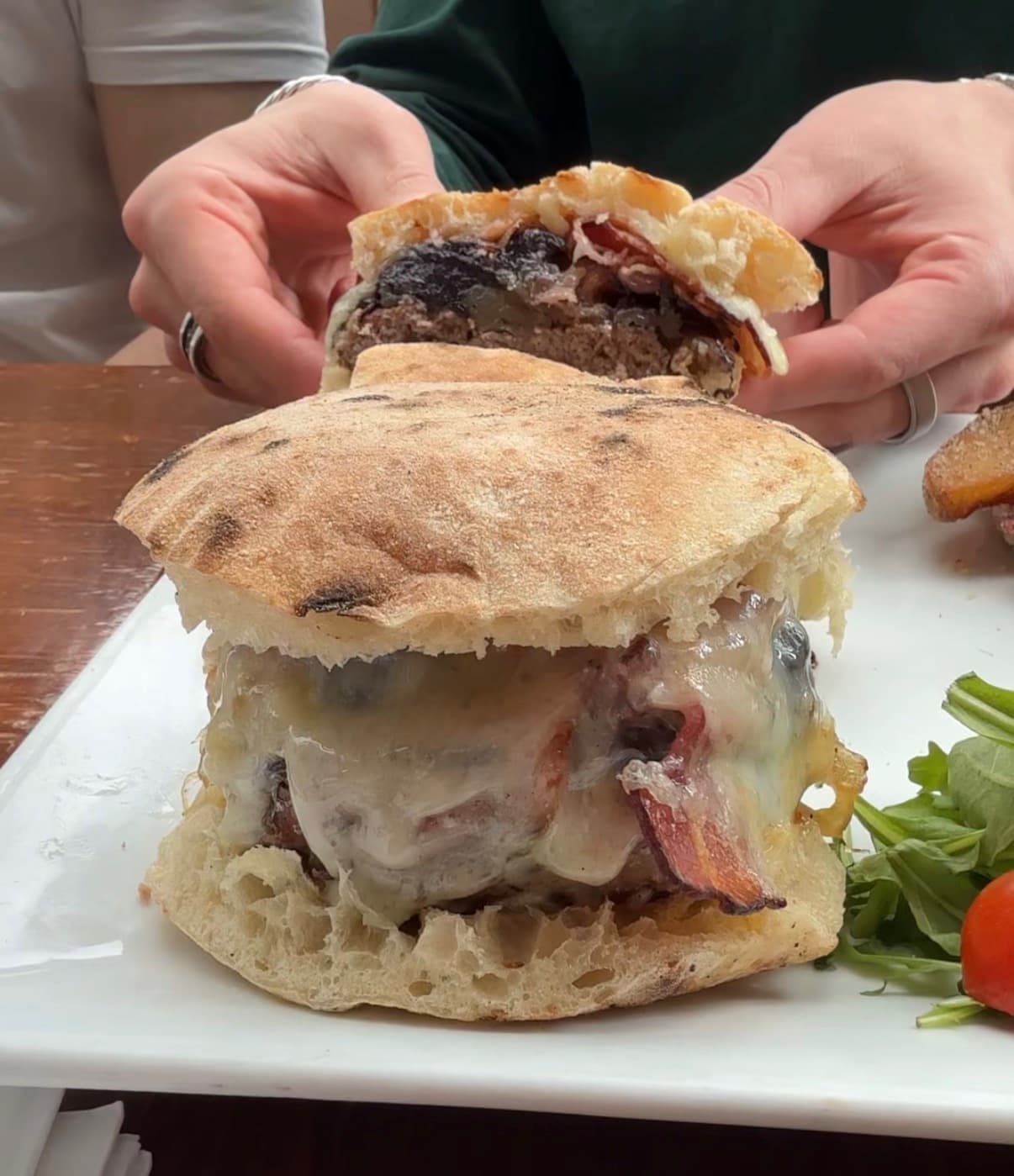 The San Matteo Burger at San Matteo